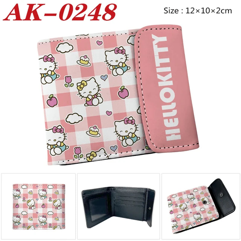 Anime Sanrio Cartoon HELLO KITTY Wallet with Card Holder Hasp Purse Gift for Girls