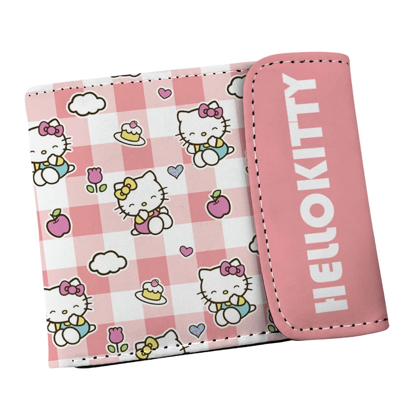 Anime Sanrio Cartoon HELLO KITTY Wallet with Card Holder Hasp Purse Gift for Girls